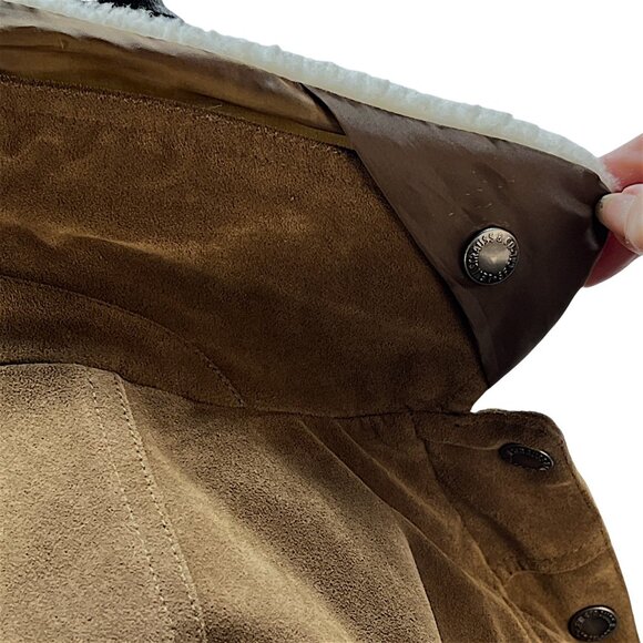 Levi’s Women’s Faux Suede Sherpa Lined Bomber Jacket Size Medium - Picture 11 of 16